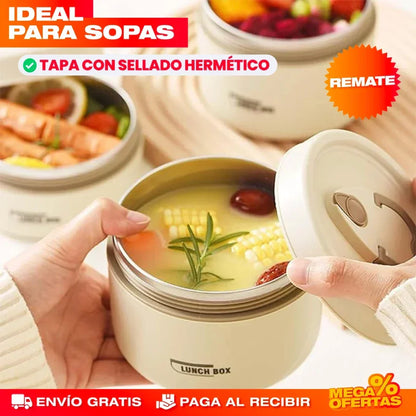 Portacomidas y Lonchera Térmica – Set x4