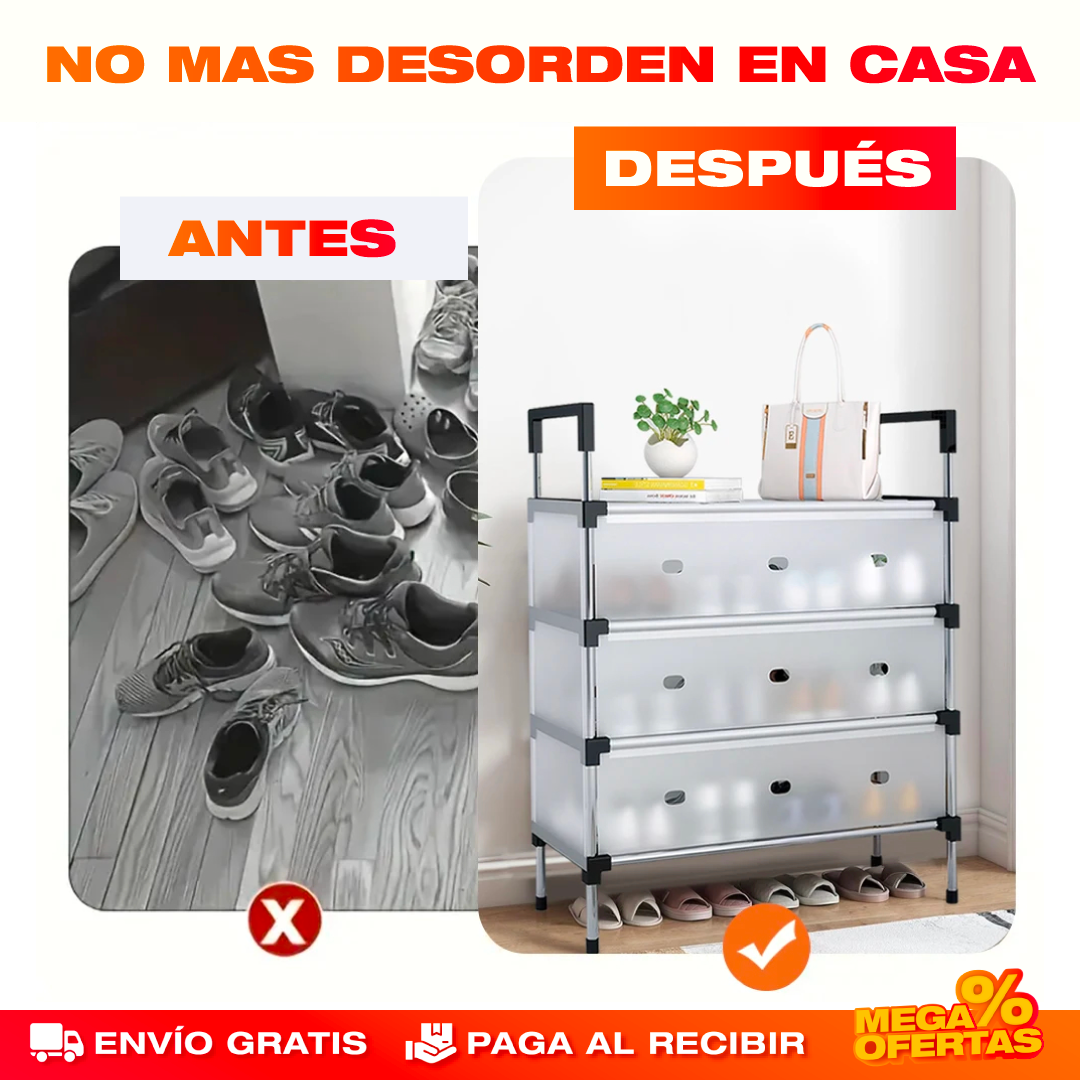 Zapatero de 5 Pisos en Acrílico